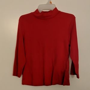 3/4 sleeve semi turtleneck top